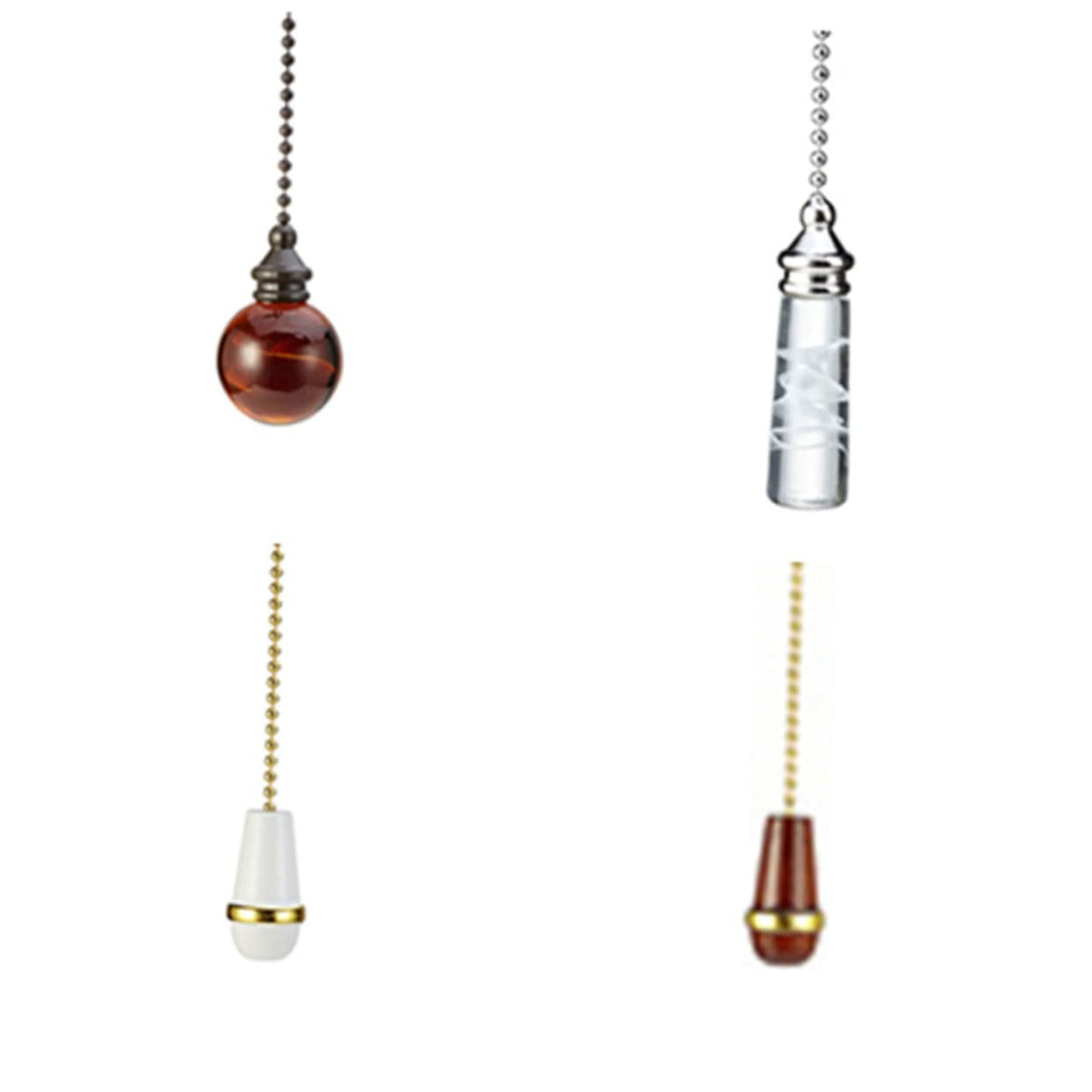 Glass Ball Chain Pendant Ornament 2 Pcs J475764
