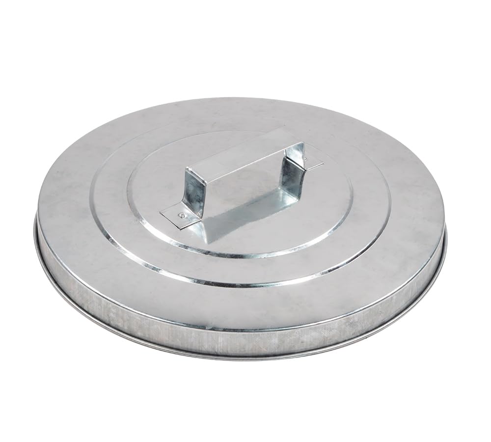 4 Gallon Galvanized Steel Trash Can with Lid C7715