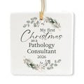 Ceramic 3-inch Square-Shaped Christmas Ornament L555