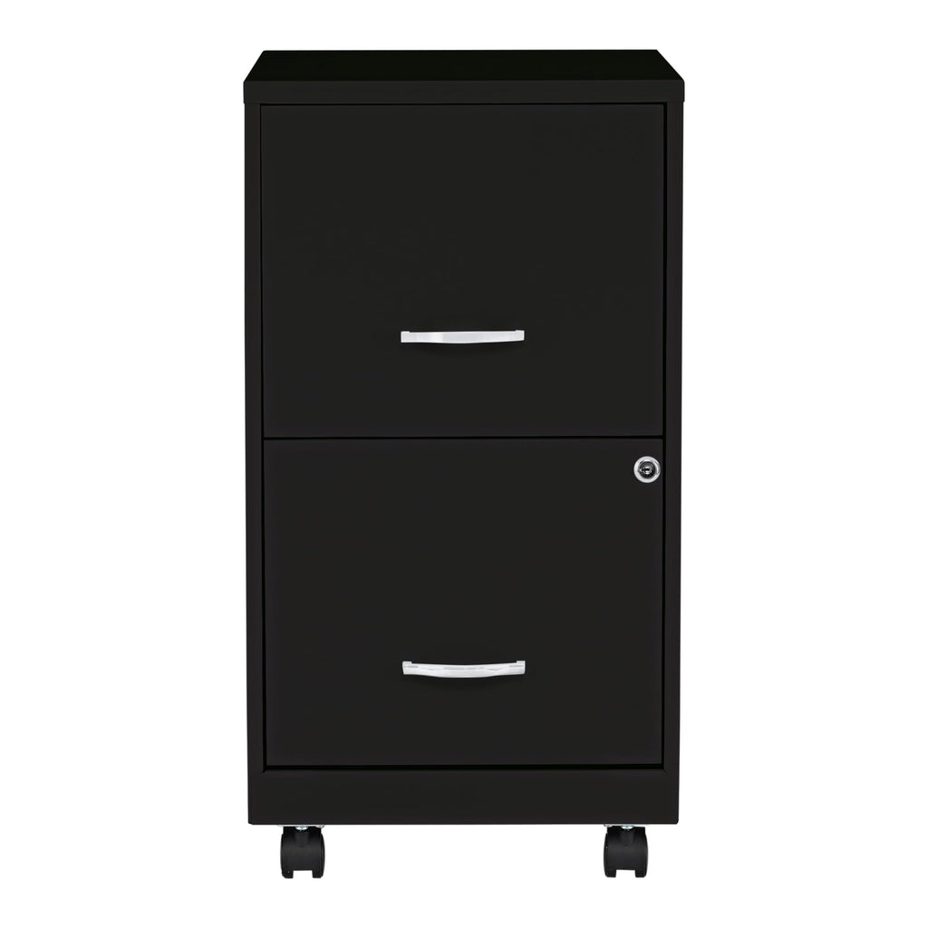 2-Drawer Mobile File Cabinet, Black W86645