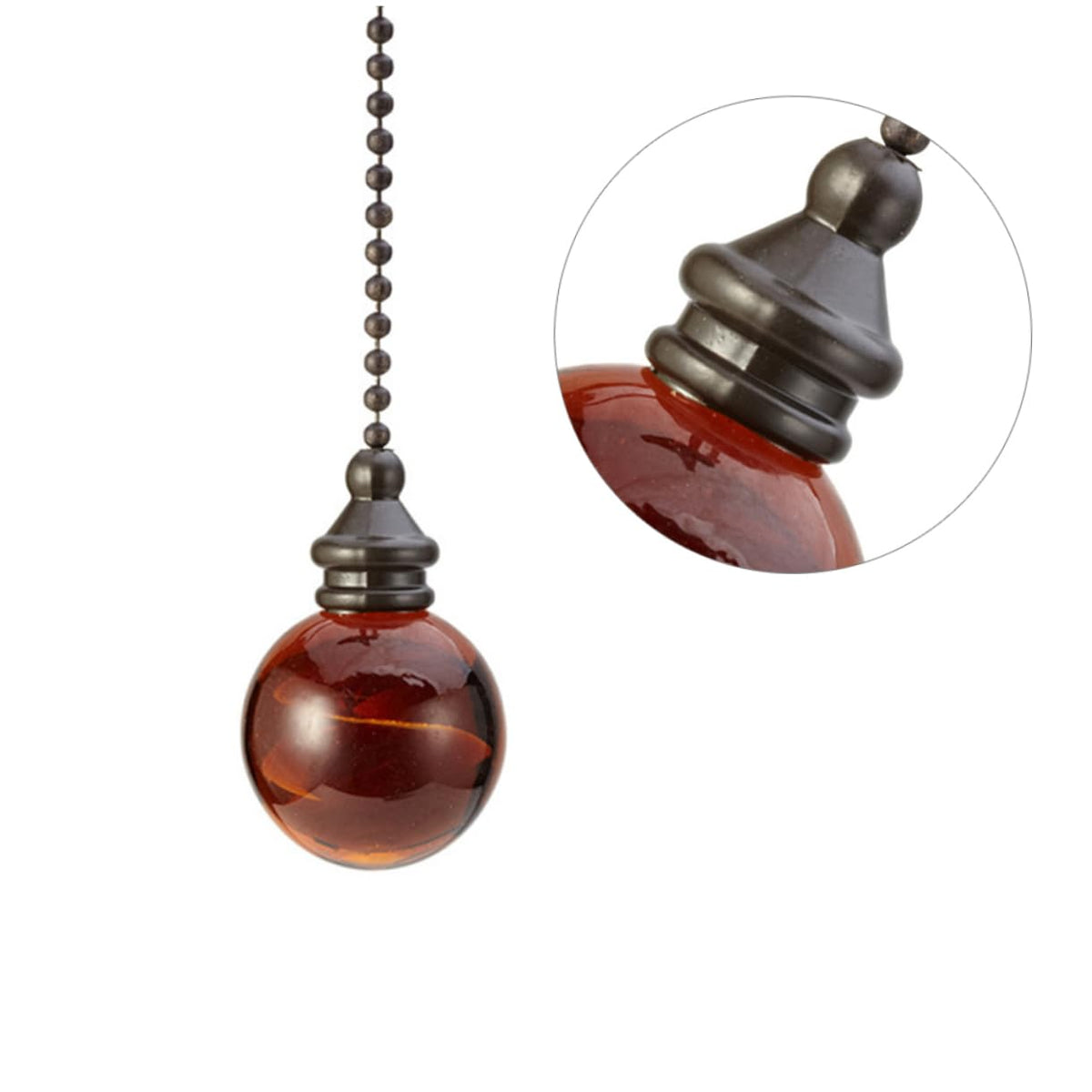 Glass Ball Chain Pendant Ornament 2 Pcs J475764