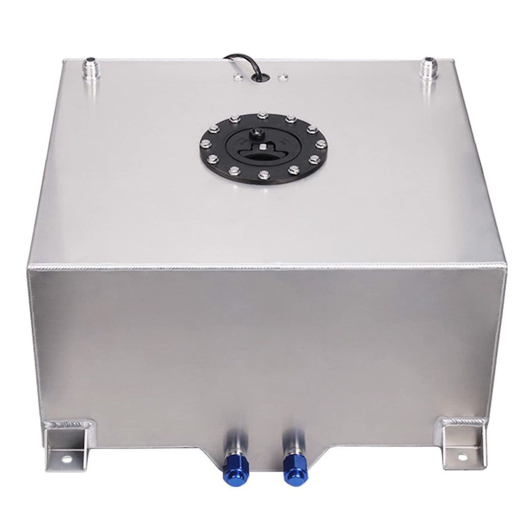 5 Gallon 20L Polished Aluminum Fuel Cell Tank with Cap and Level Sender L417