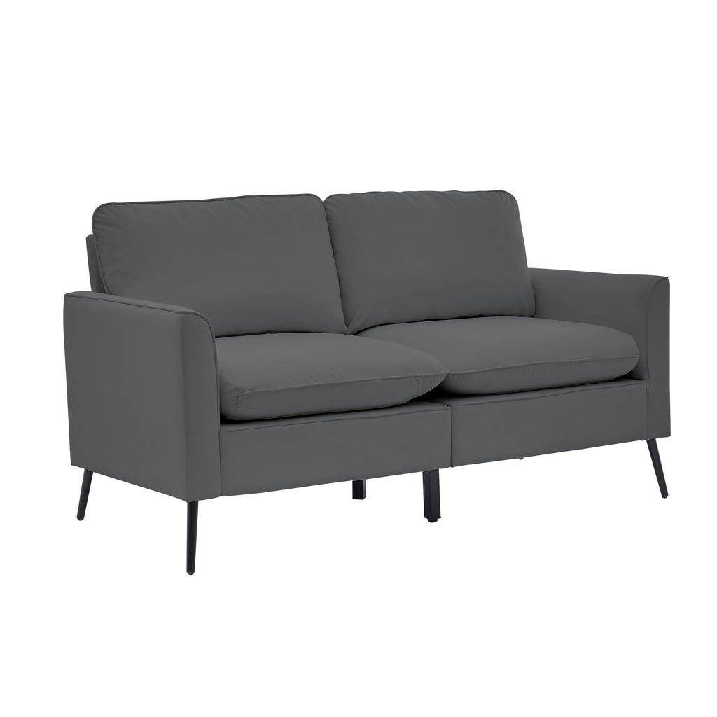 Light Gray 2 Seater Loveseat Sofa Q49084