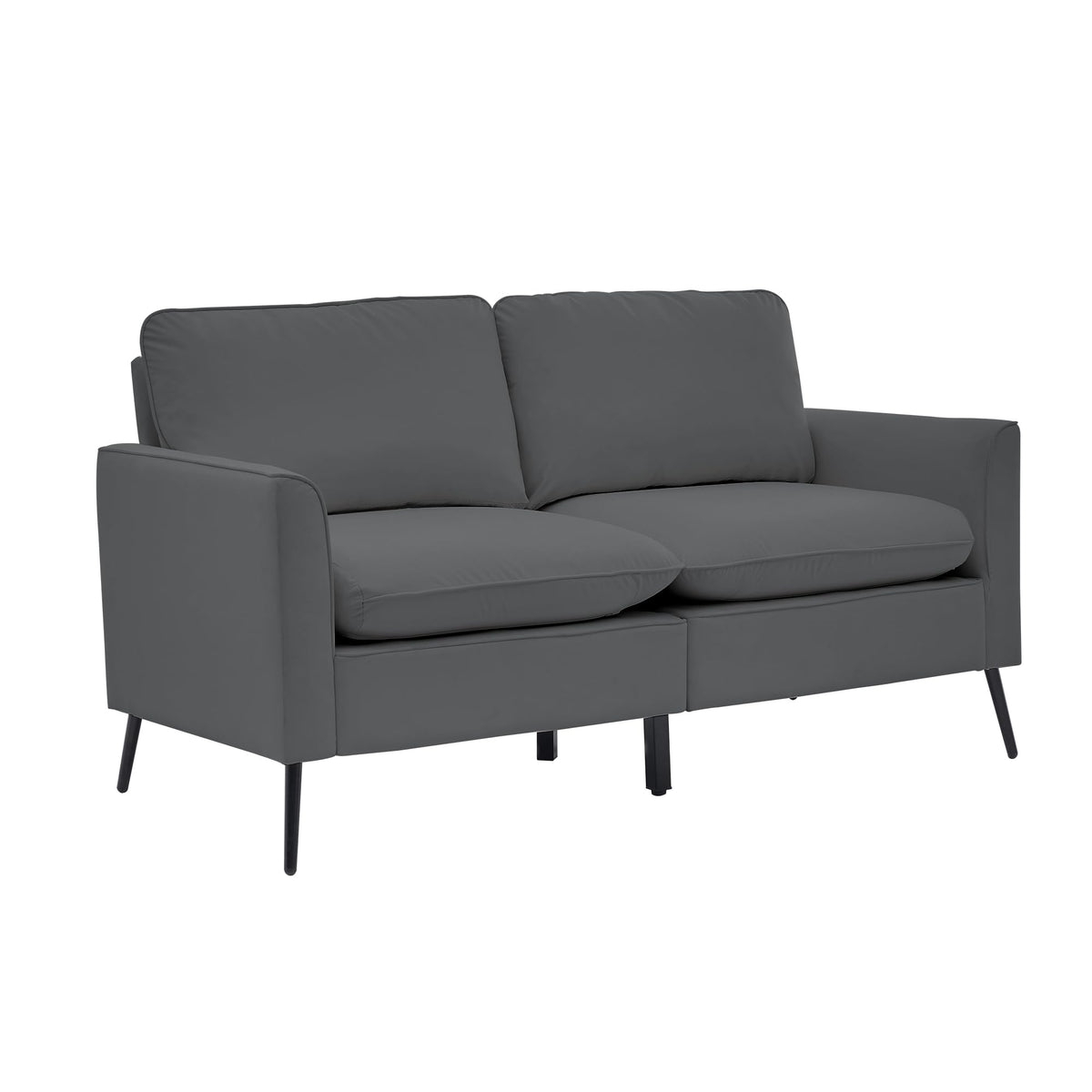 Light Gray 2 Seater Loveseat Sofa Q49084