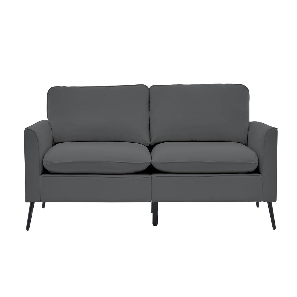 Light Gray 2 Seater Loveseat Sofa Q49084