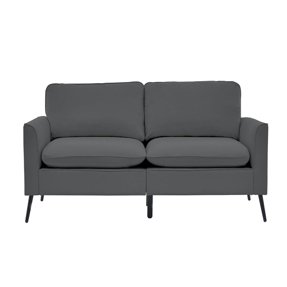 Light Gray 2 Seater Loveseat Sofa Q49084
