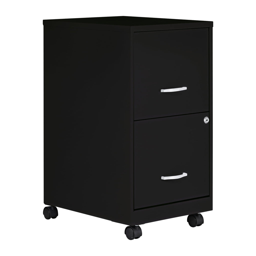 2-Drawer Mobile File Cabinet, Black W86645