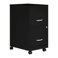 2-Drawer Mobile File Cabinet, Black W86645