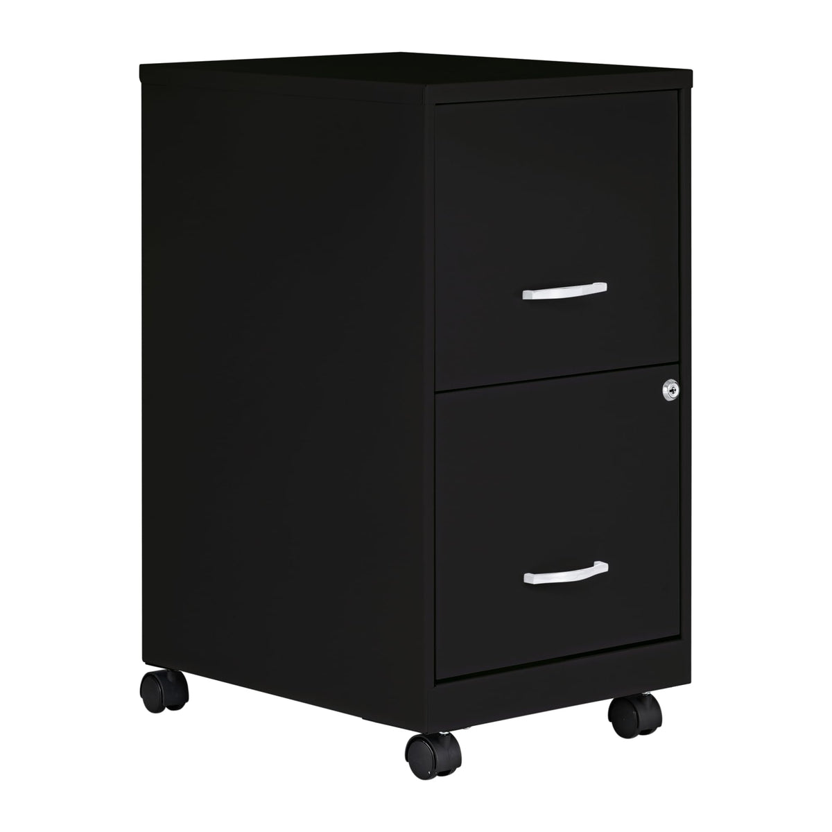 2-Drawer Mobile File Cabinet, Black W86645