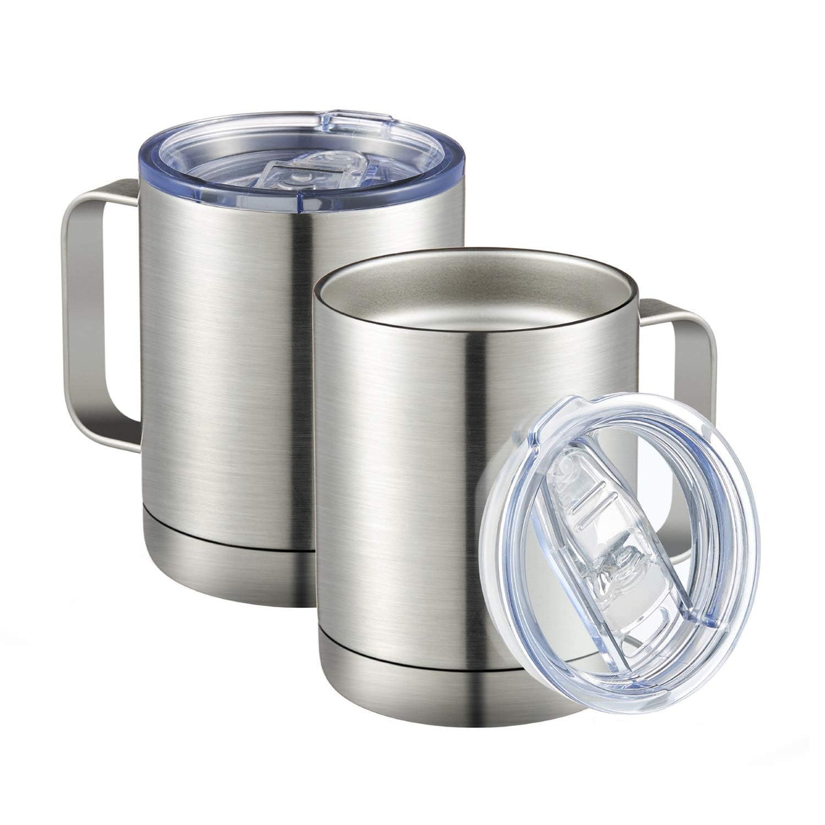 12 oz Stainless Steel Insulated Coffee Mug Set of 2 O47725