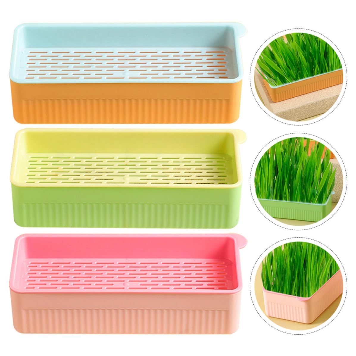 Cat Grass Planter Box Plastic 3 Pack J397735
