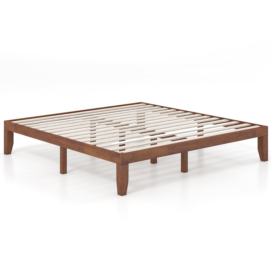 14 Inches Wood Platform Bed Frame King Size O27874