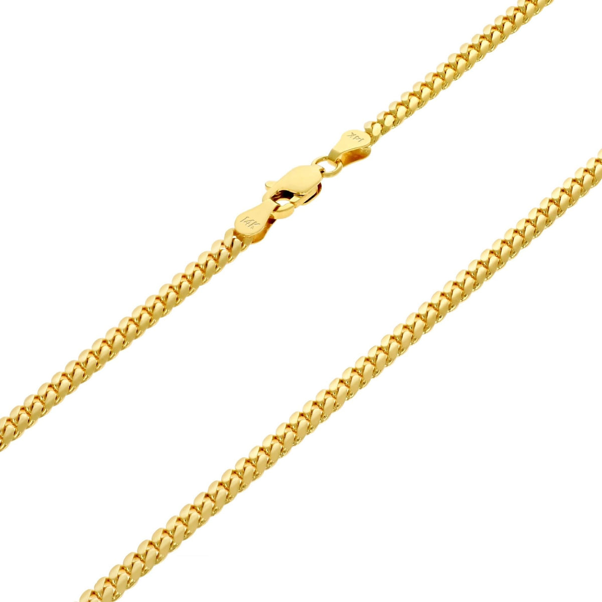 14k Yellow Gold Cuban Link Chain Necklace X461099