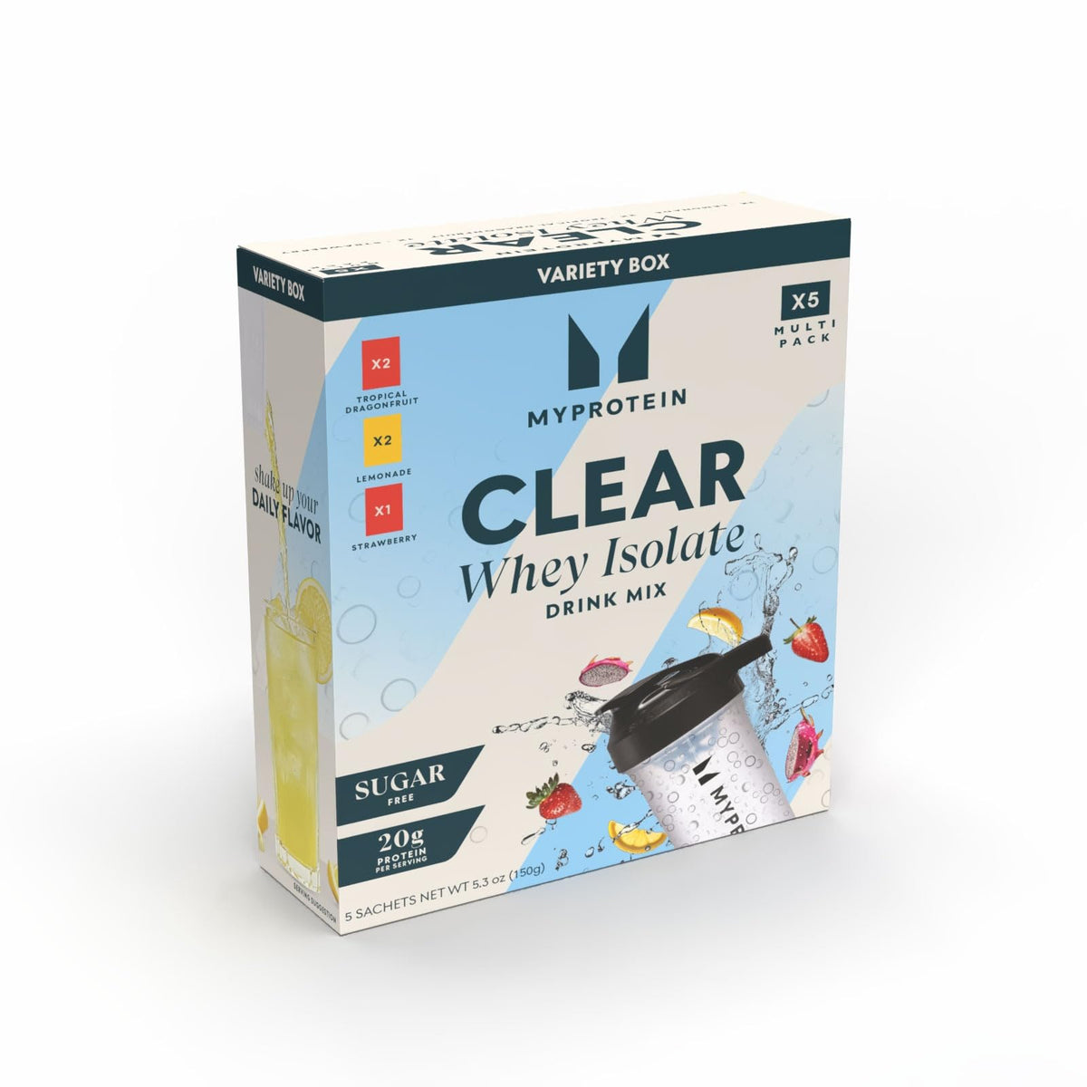 Clear Whey Isolate Protein Powder Drink Mix 5 Count Variety Pack J33365