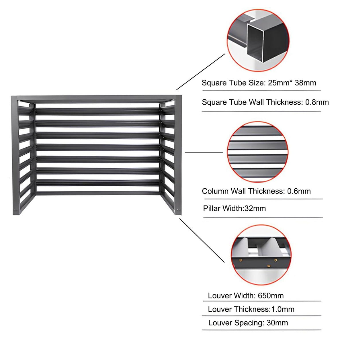 Aluminum Mini-Split Condenser Cover T190843