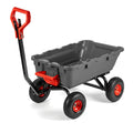 Heavy Duty 2-in-1 Convertible Handle Garden Dump Cart 800-Pound 10" Pneumatic Tires T26789