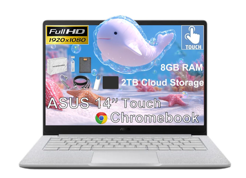 14" FHD Touchscreen Chromebook, 8GB RAM, 192GB Storage G873209