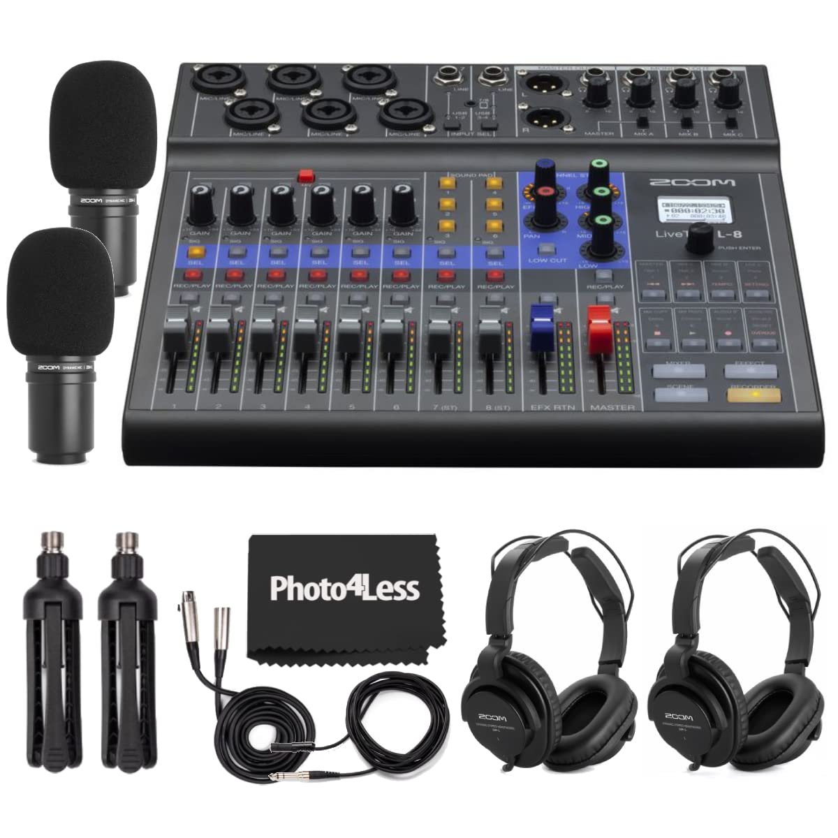 Portable 8-Channel Digital Mixer and Multitrack Recorder R2977