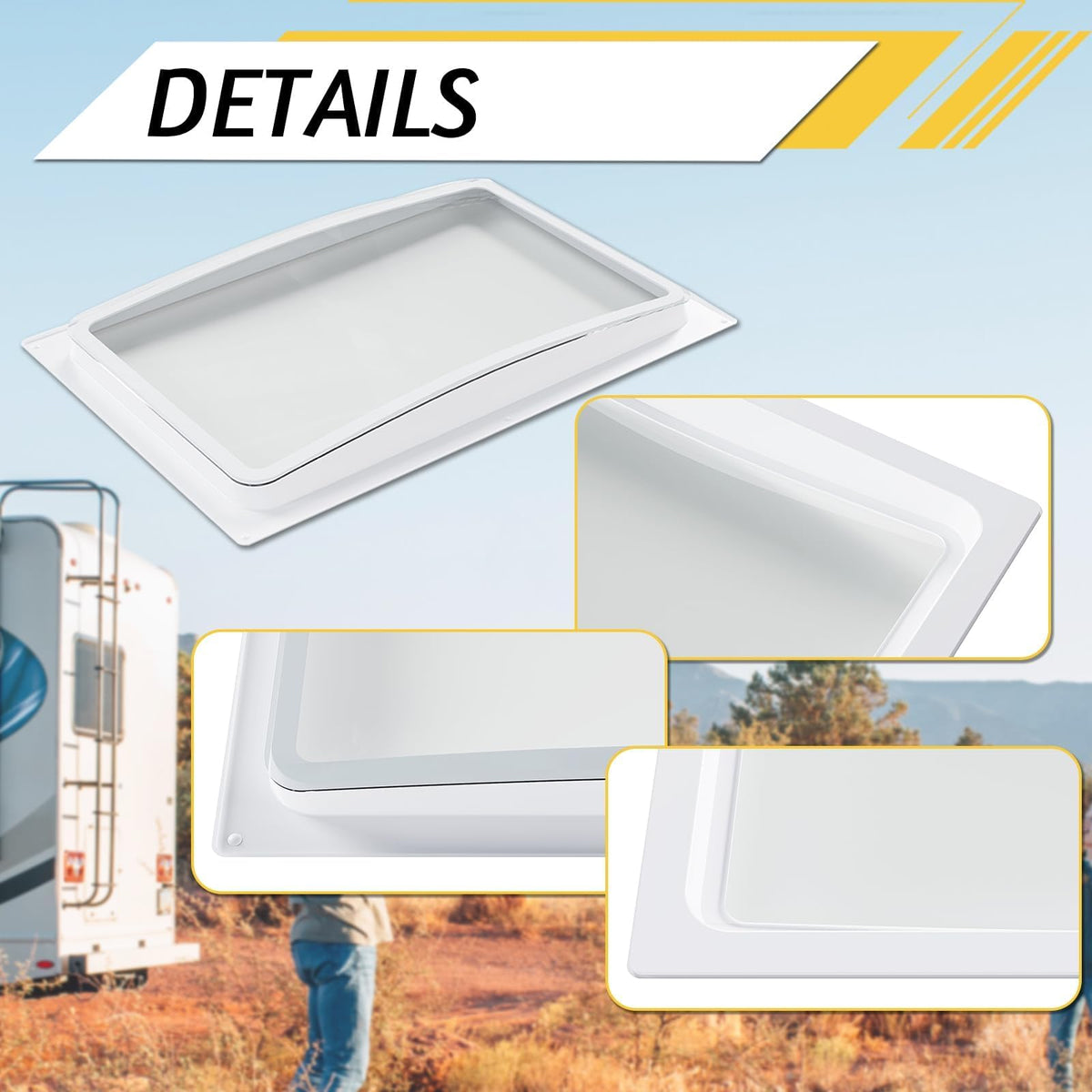 24" Shatterproof Clear RV Skylight Dome Cover A843
