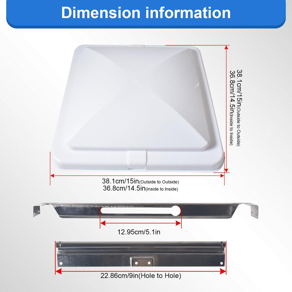 14"x14" RV Roof Vent Cover, 2-Pack S27712