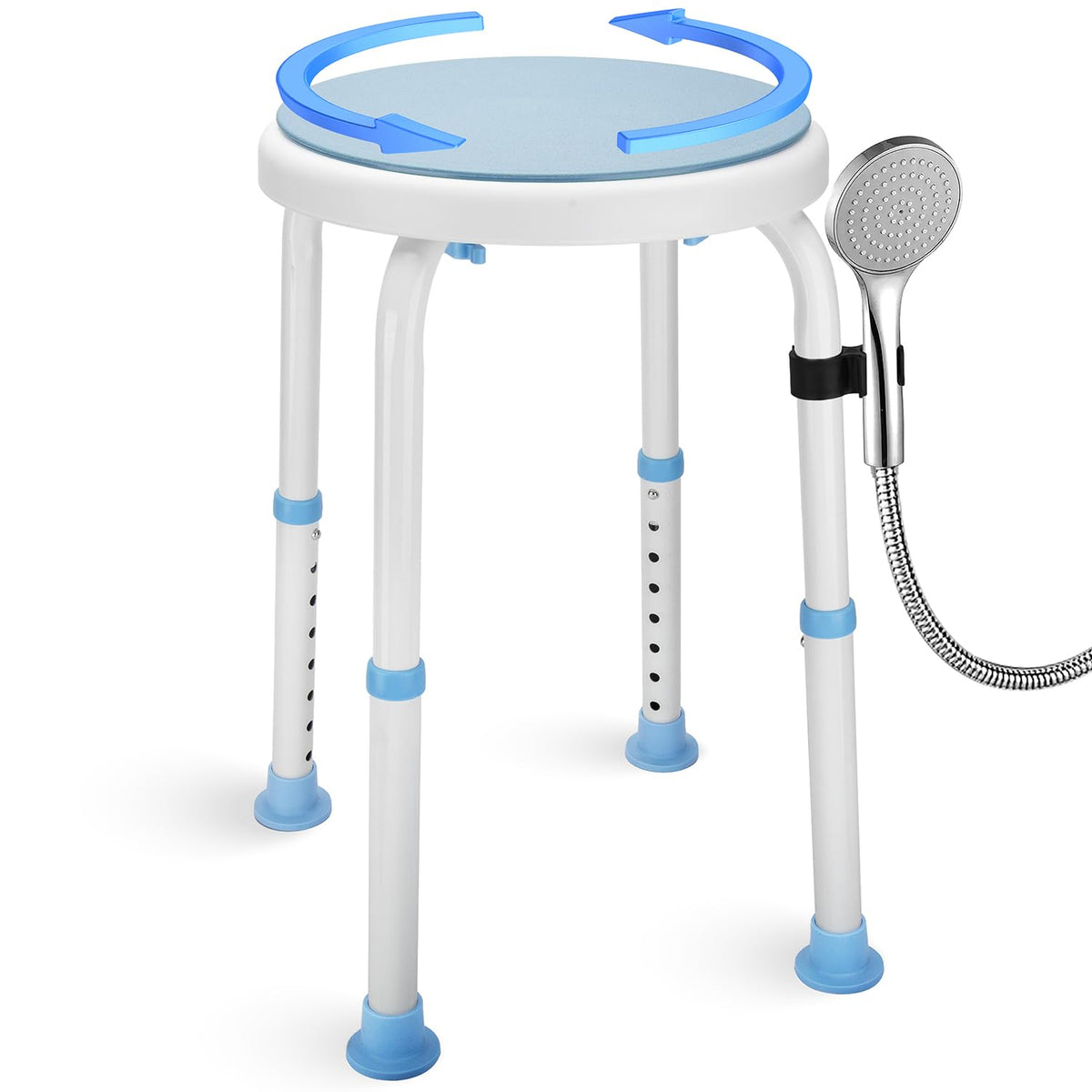 Foldable Adjustable Swivel Bath Seat Shower Chair Stool T862315