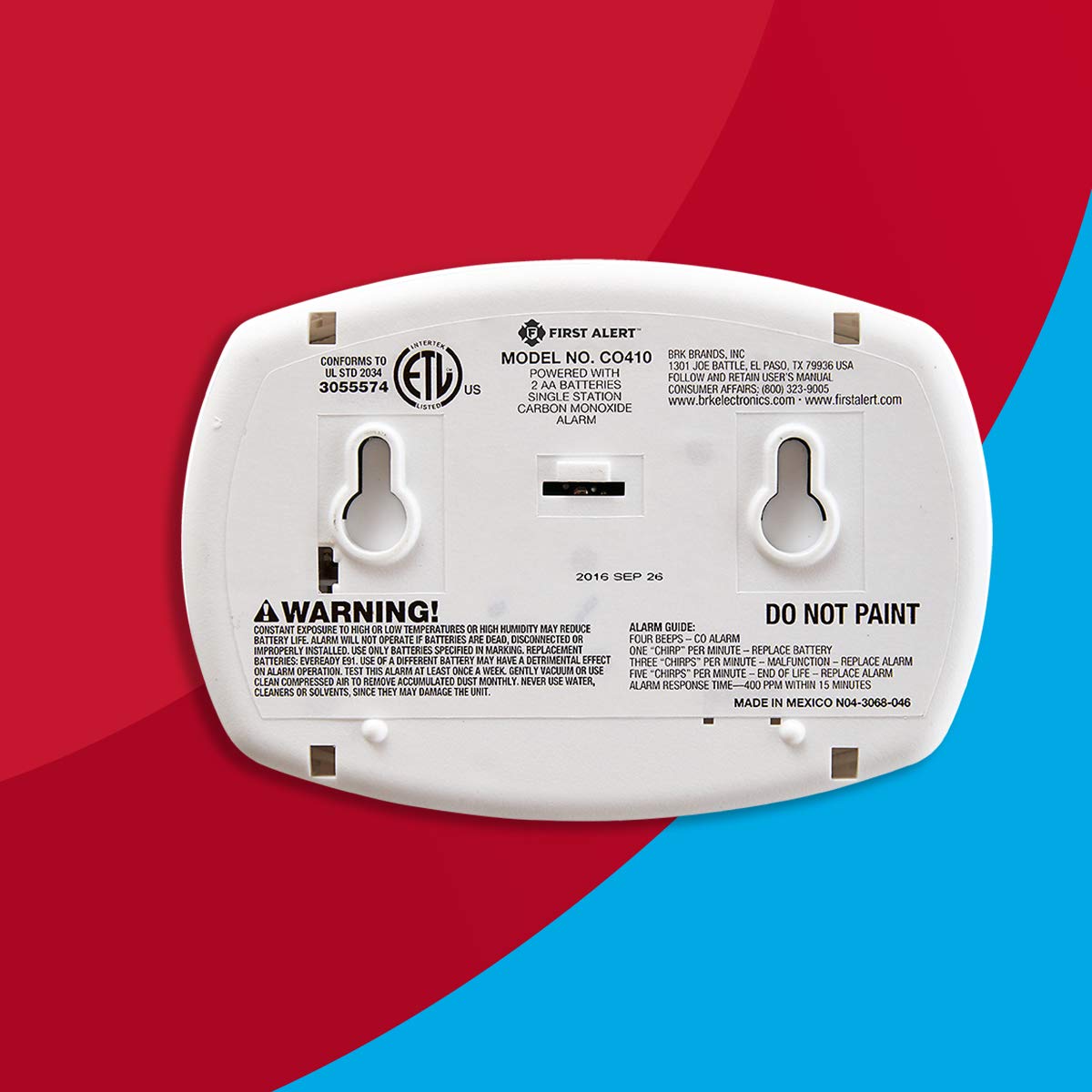 Battery Carbon Monoxide Alarm with Digital Display T534760