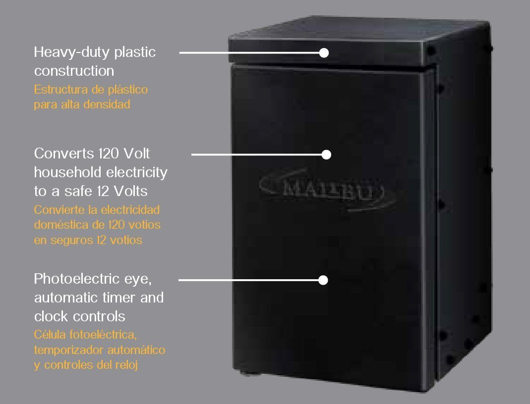 200-Watt Transformer with Timer and Sunlight Sensor for Low Voltage Landscape Lighting L390