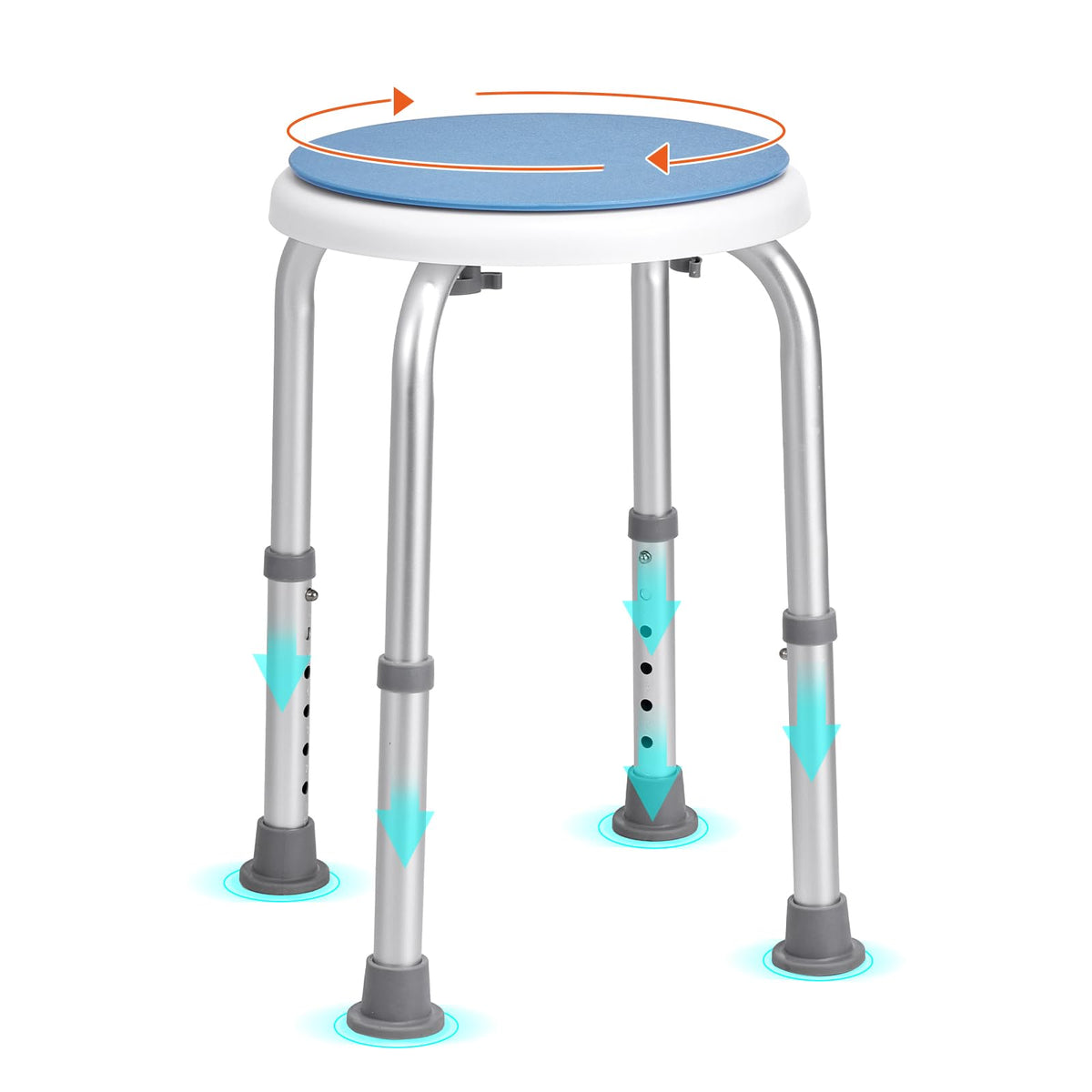 Adjustable Non-Slip Shower Chair 300 lbs Capacity A82140