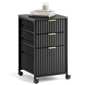 Black 3 Drawer Rolling File Cabinet with Wheels F314319