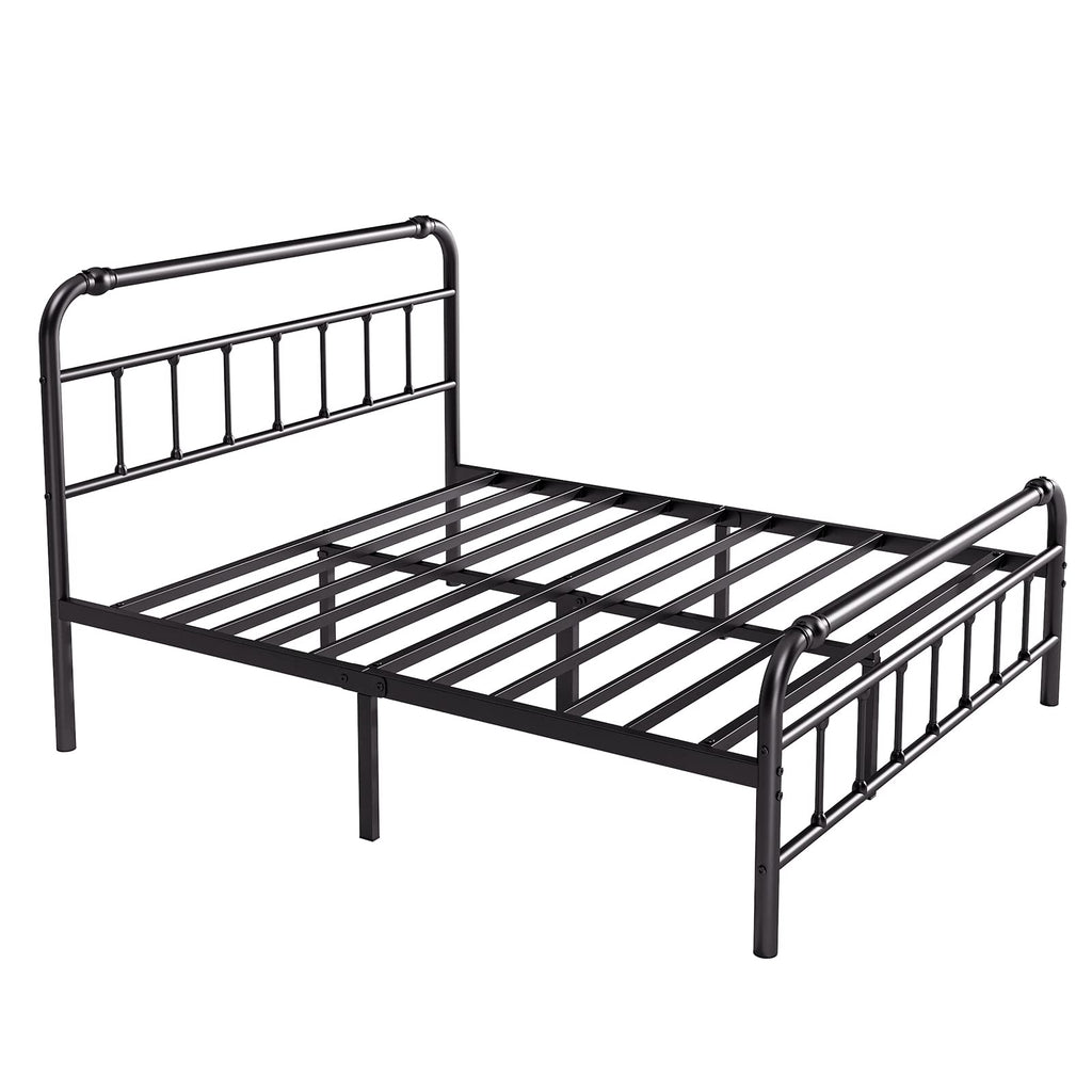 Full Size Metal Bed Frame with Iron Headboard Z1897