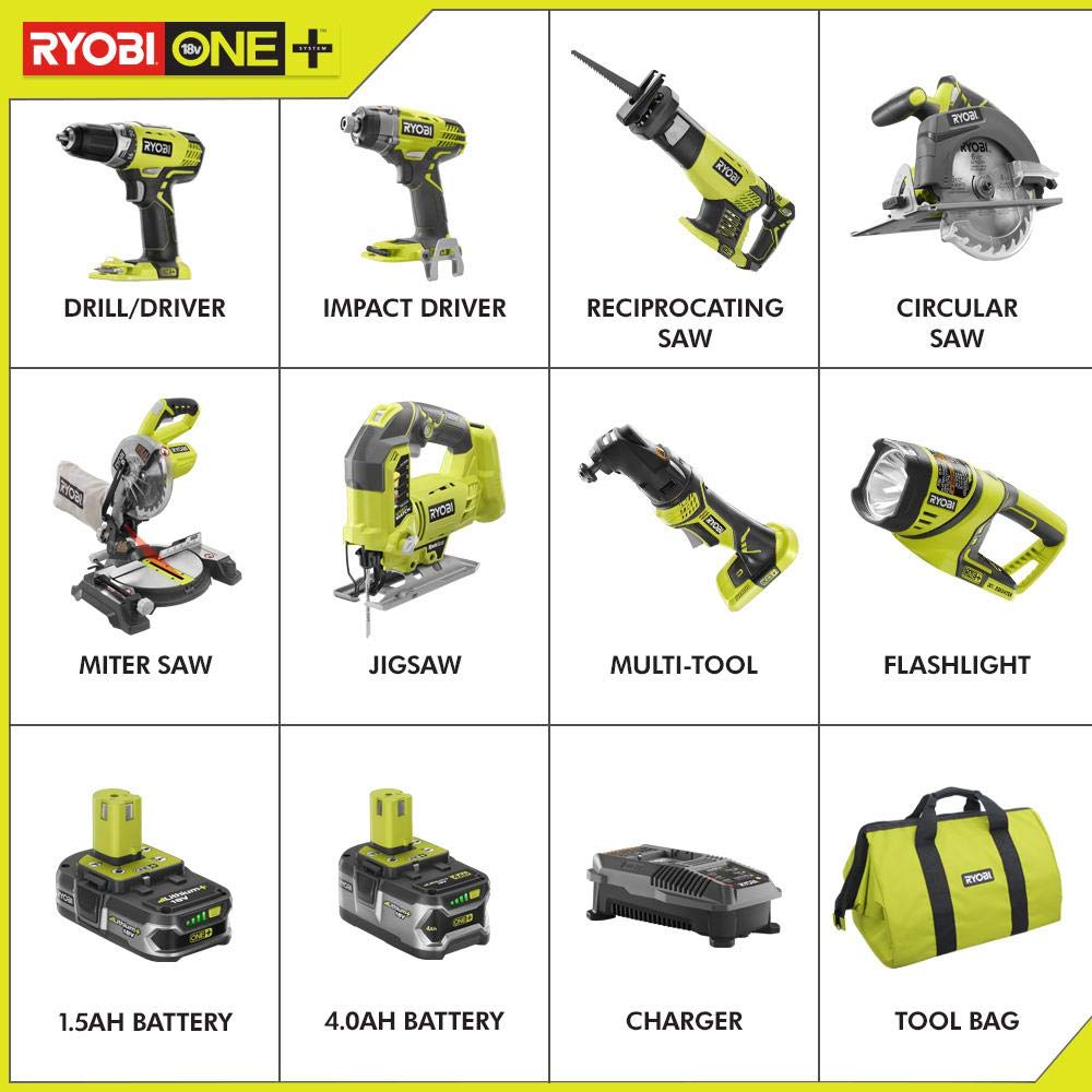 18-Volt Cordless 8-Tool Combo Kit X382