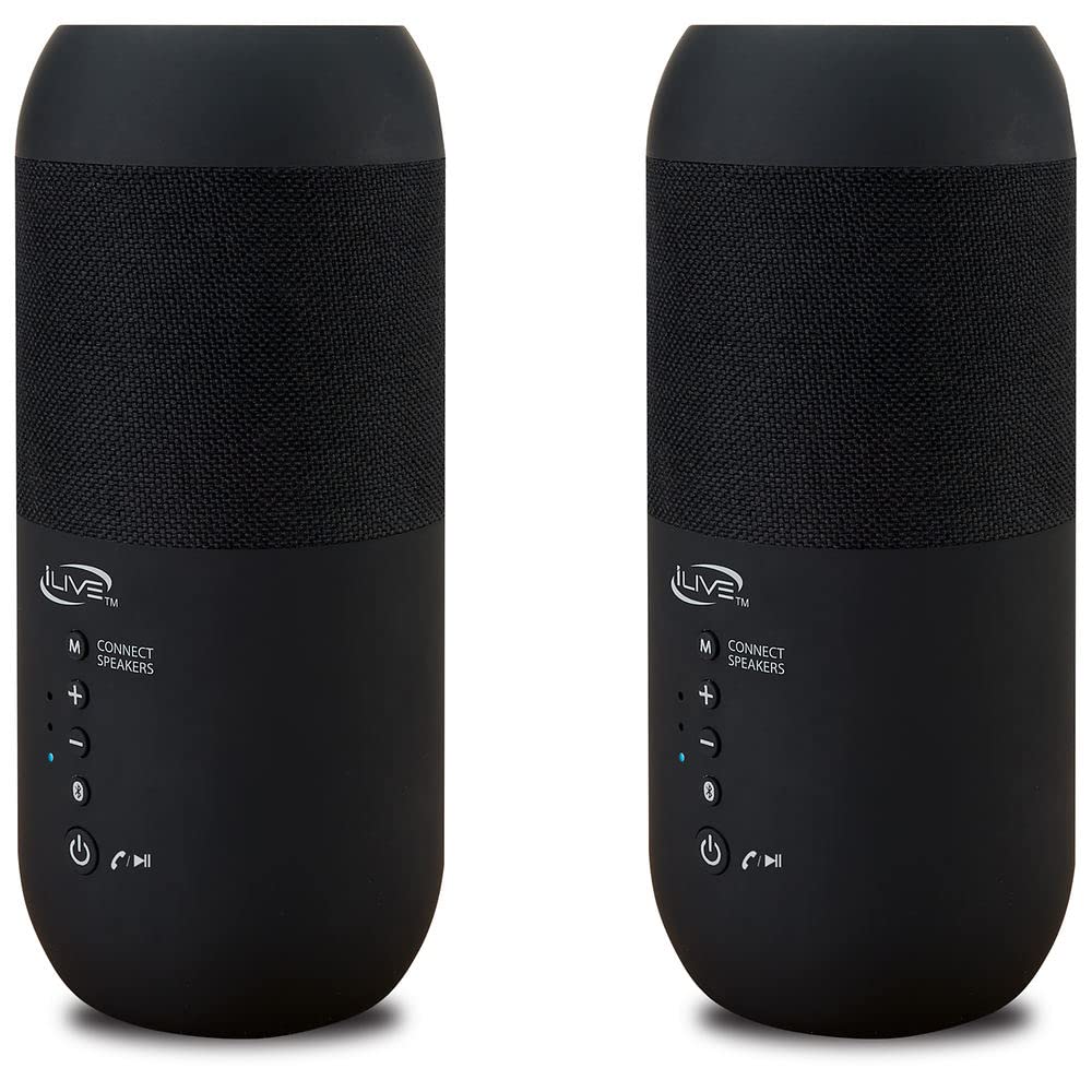 Black Waterproof Indoor and Outdoor Speakers, 2 Count Q141