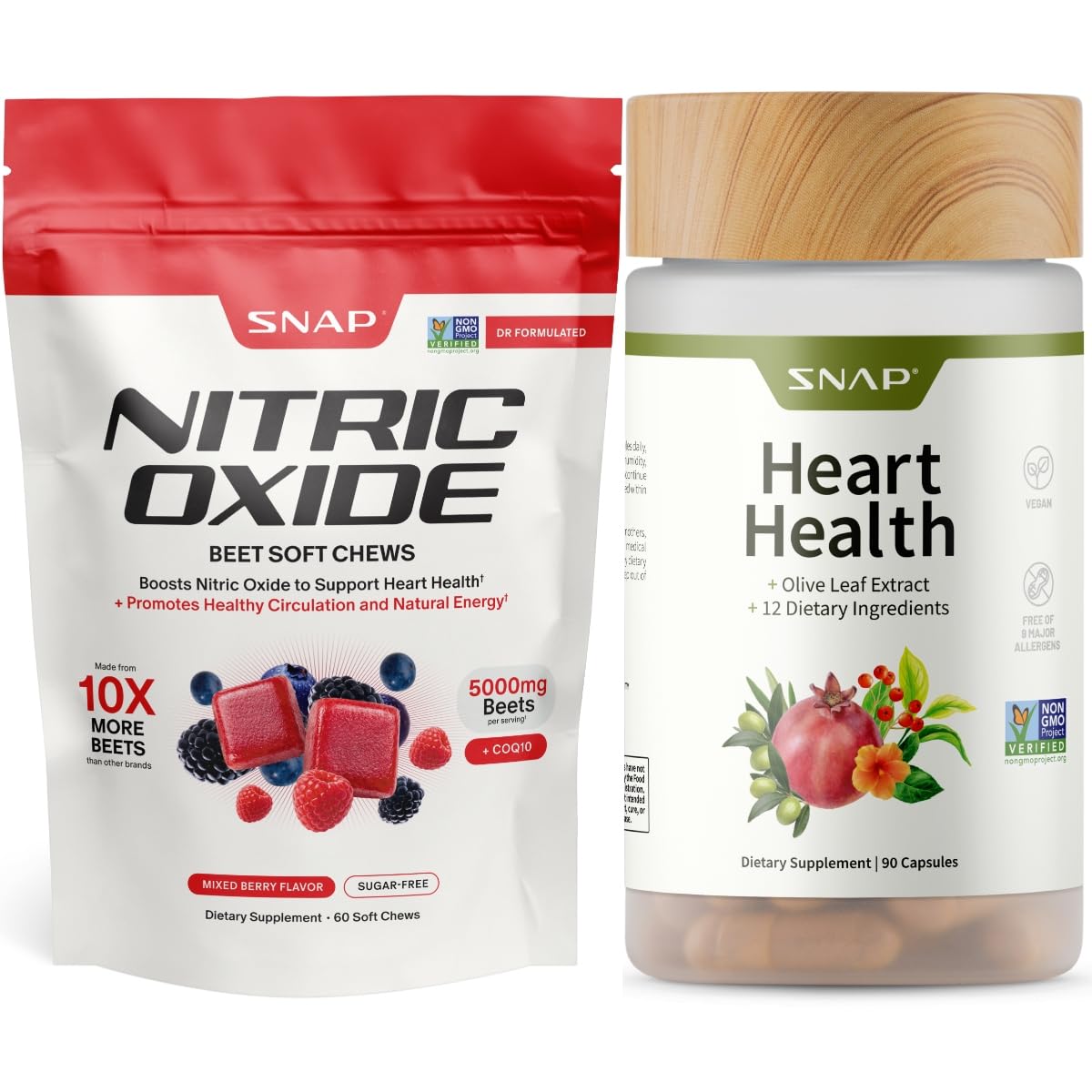 Nitric Oxide Beets Soft Chews + Heart Health Capsules D278