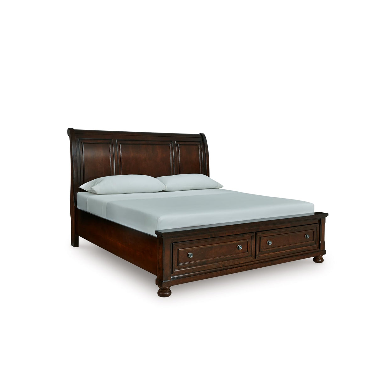Cal King Sleigh Bed Frame with Storage D3330