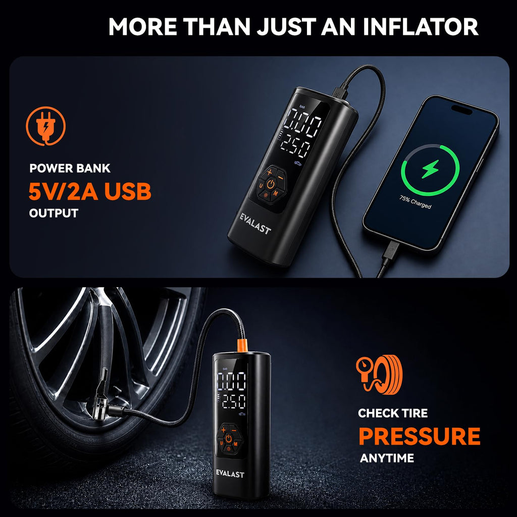 Portable Air Compressor 150 PSI Cordless Tire Inflator Y746