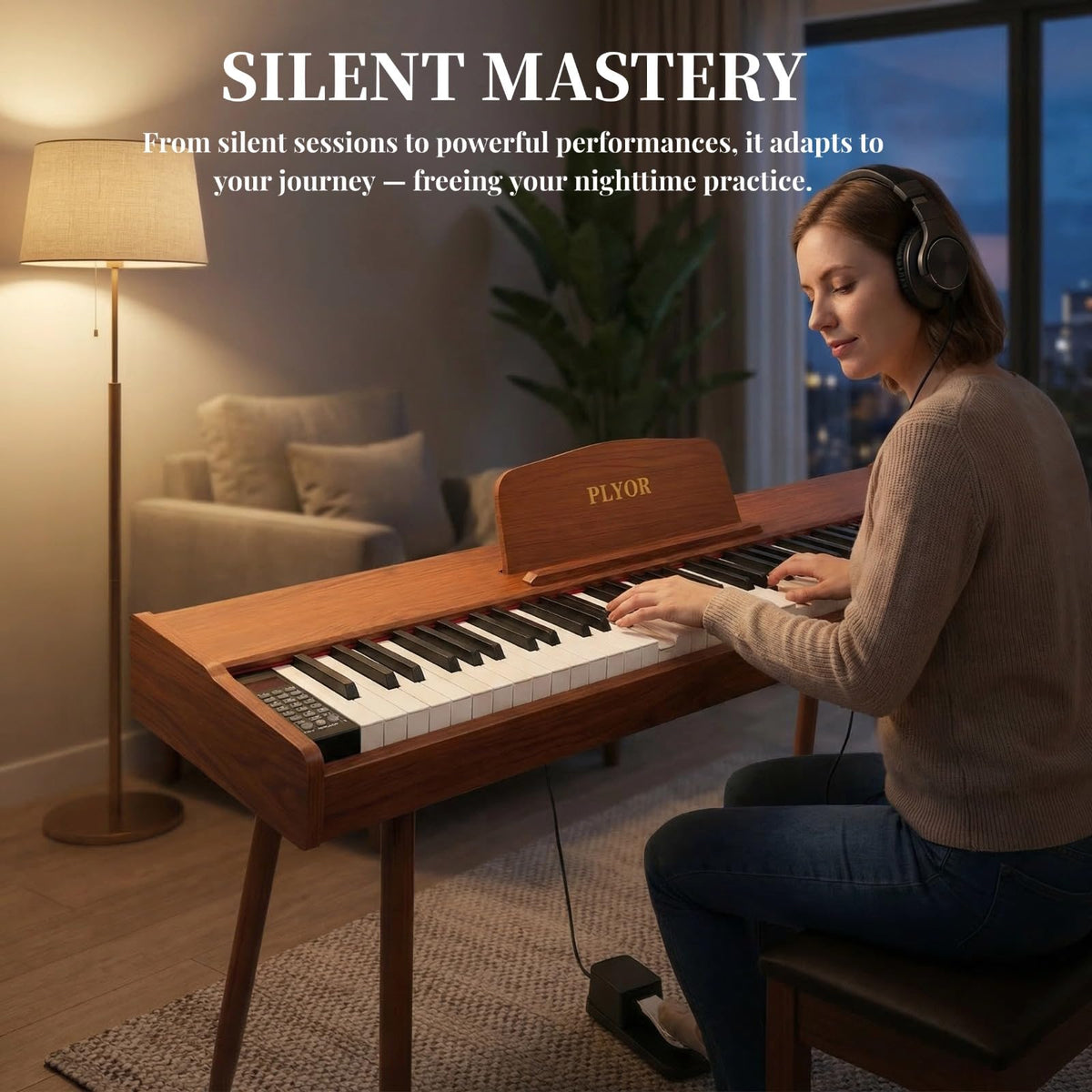 88 Key Semi Weighted Full-Size Electric Piano Keyboard N79445