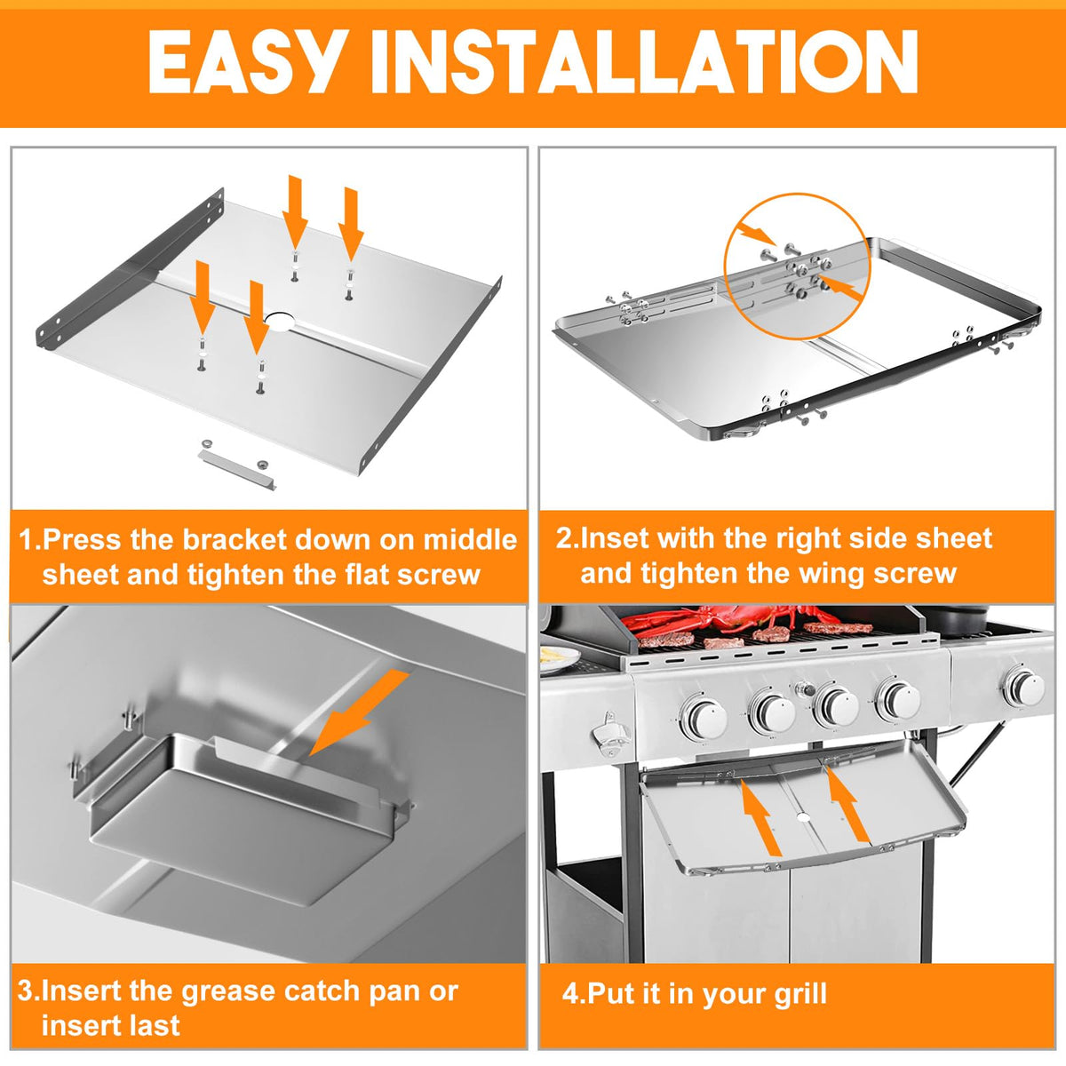 Grease Tray with Catch Pan (25-34 inch) D950298
