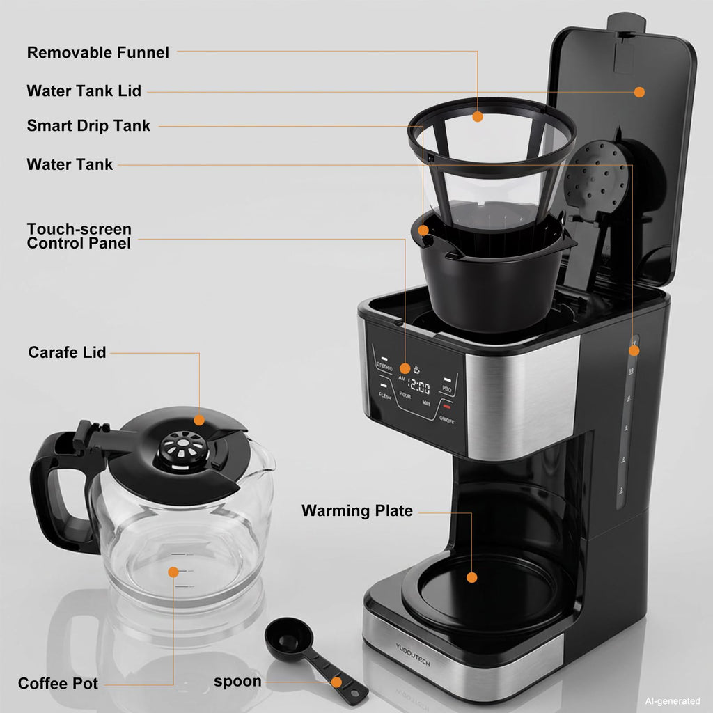 12-Cup Programmable Drip Coffee Maker J596