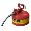 Red Galvanized Steel Gasoline Safety Can S23955
