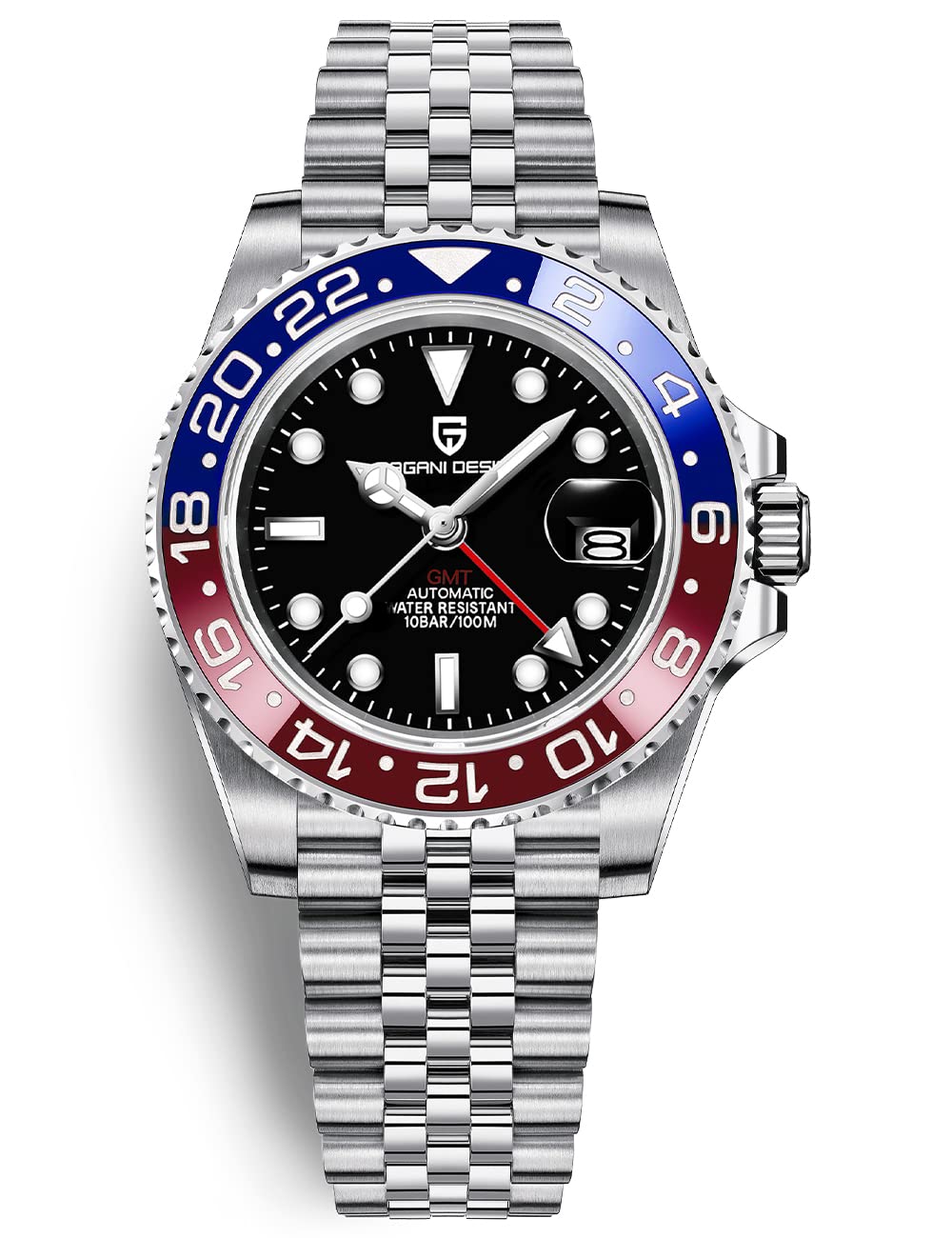 Automatic 40MM Date 100M Waterproof Stainless Steel Sapphire Glass Men Watch Z755