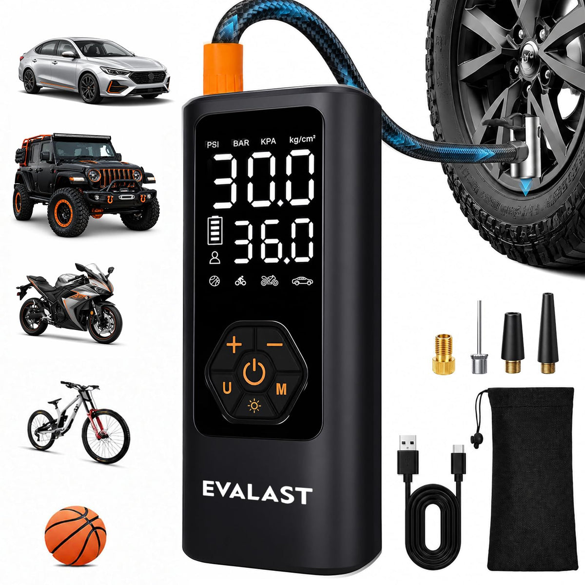 Portable Air Compressor 150 PSI Cordless Tire Inflator Y746