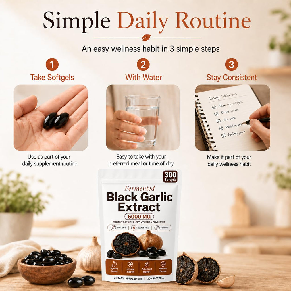 Black Garlic Extract Capsules 300 Softgels K867011