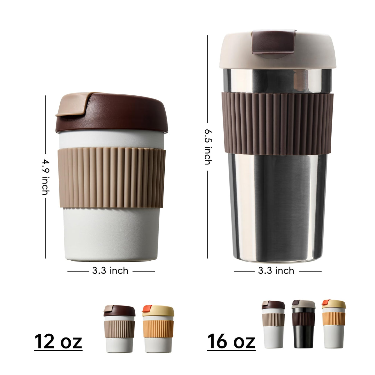 Stainless Steel Insulated Coffee Travel Mug 16oz I970715