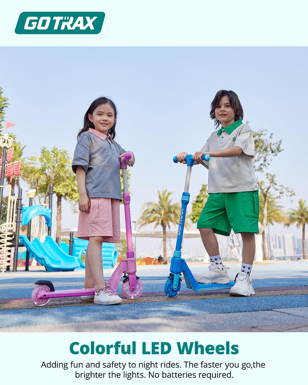 Kids Kick Scooter LED Light 2 Wheels M138