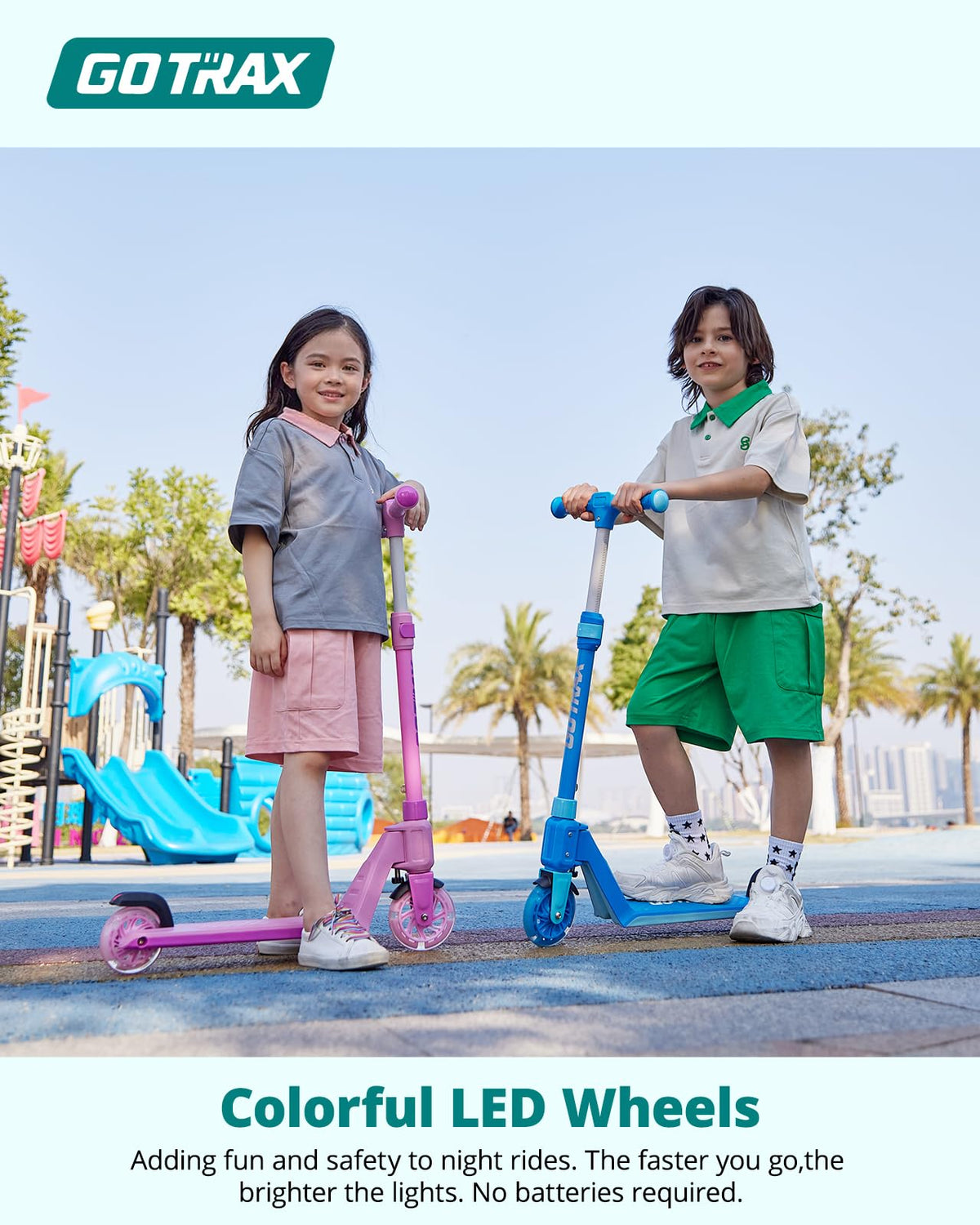 Kids Kick Scooter LED Light 2 Wheels M138