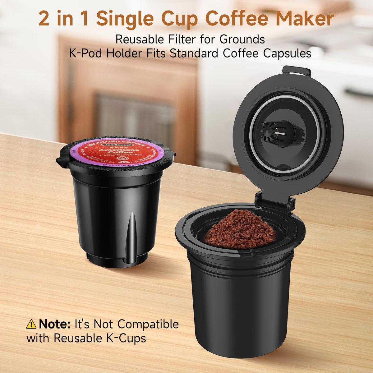 Single Serve Coffee Maker for K-Cup & Grounds K462083