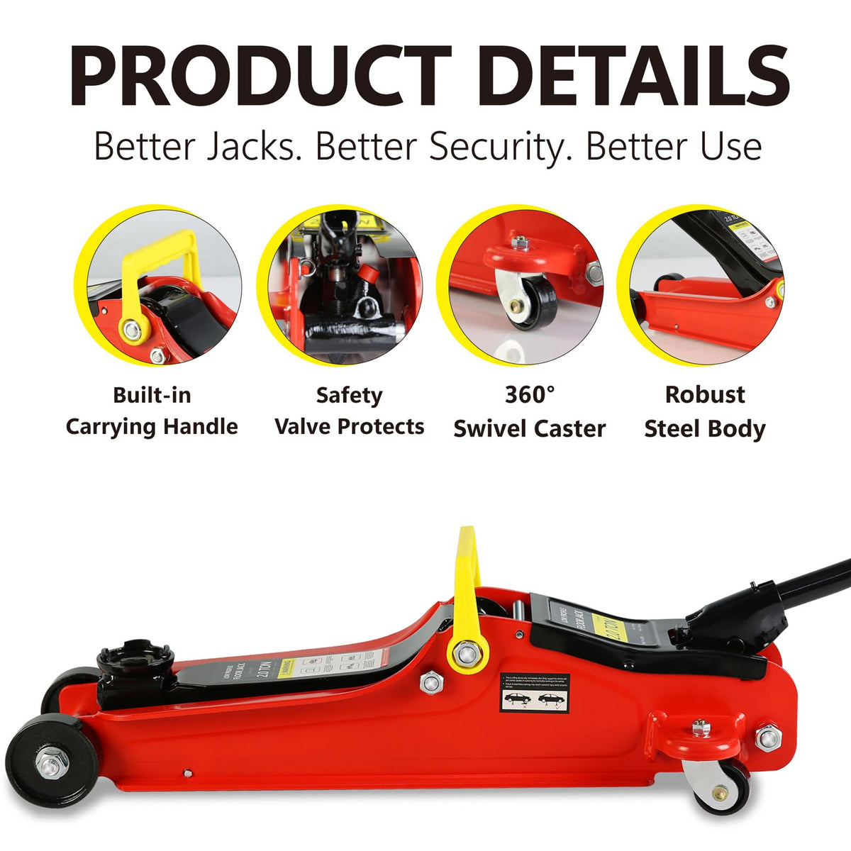 2 Ton Low Profile Heavy Duty Steel Floor Jack O63220