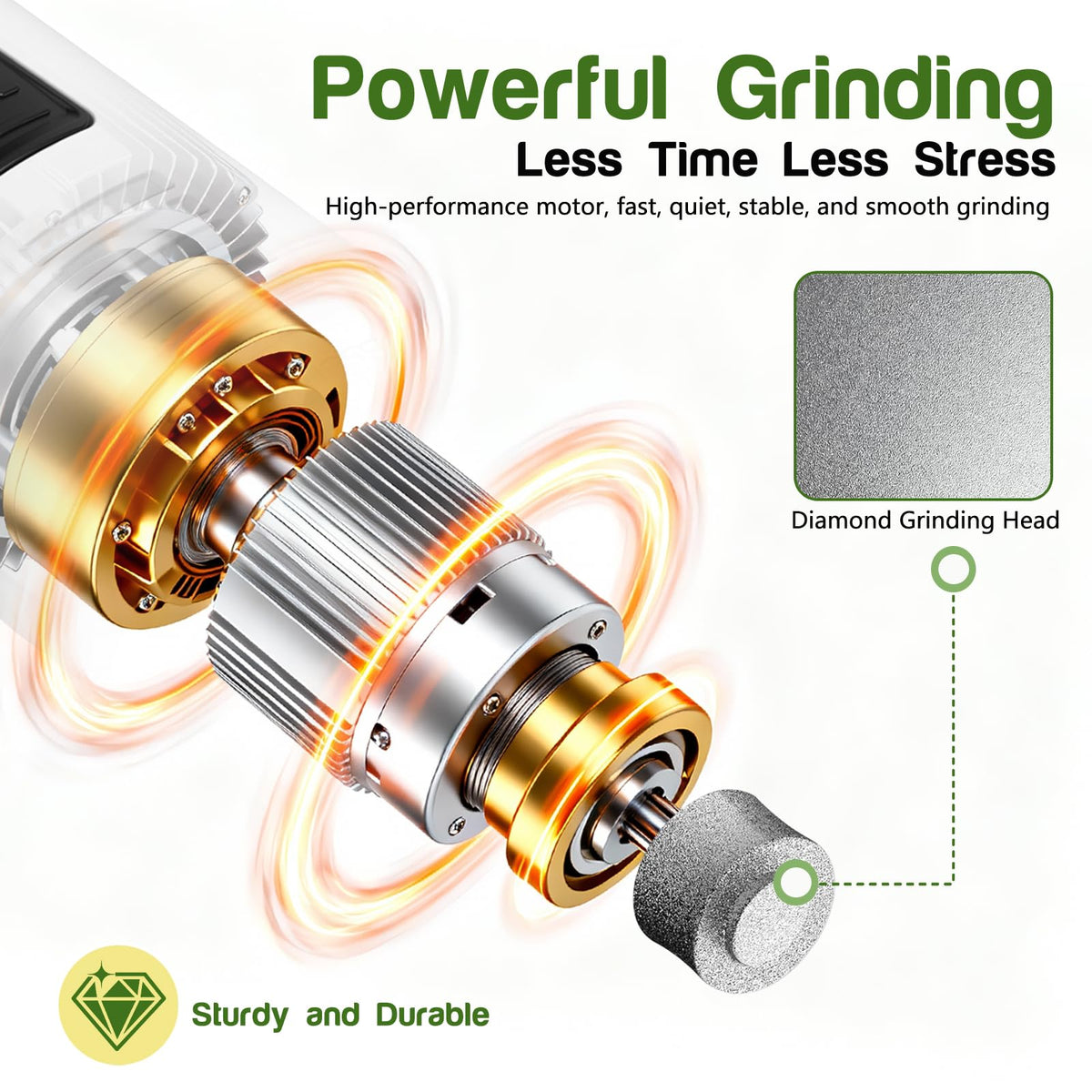 4-Speed Rechargeable Quiet Electric Dog Nail Grinder G874