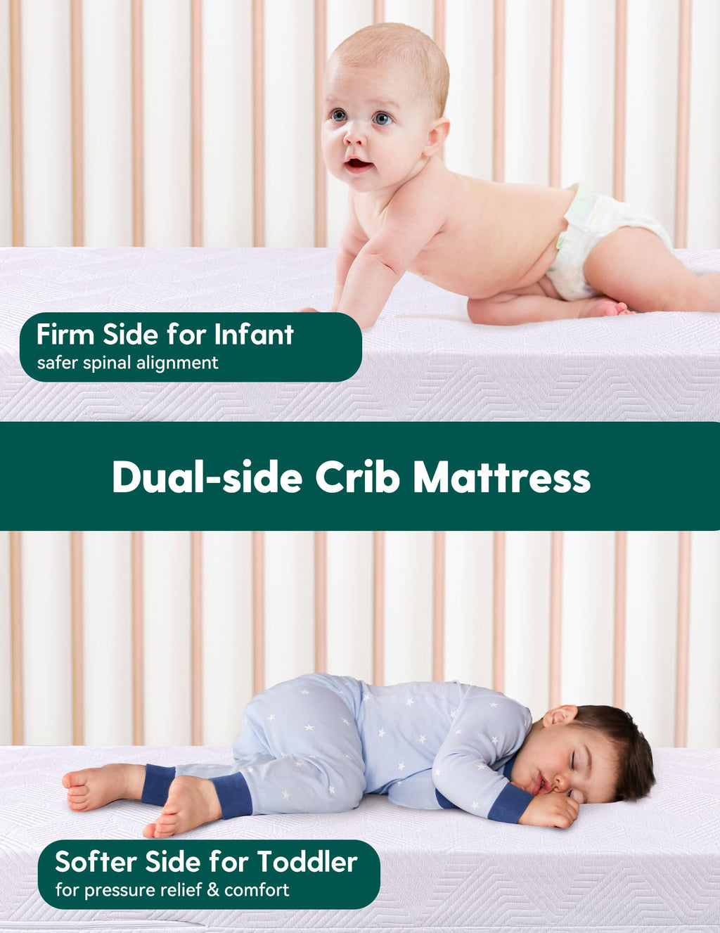Ergonomic Memory Foam Crib Mattress M188882