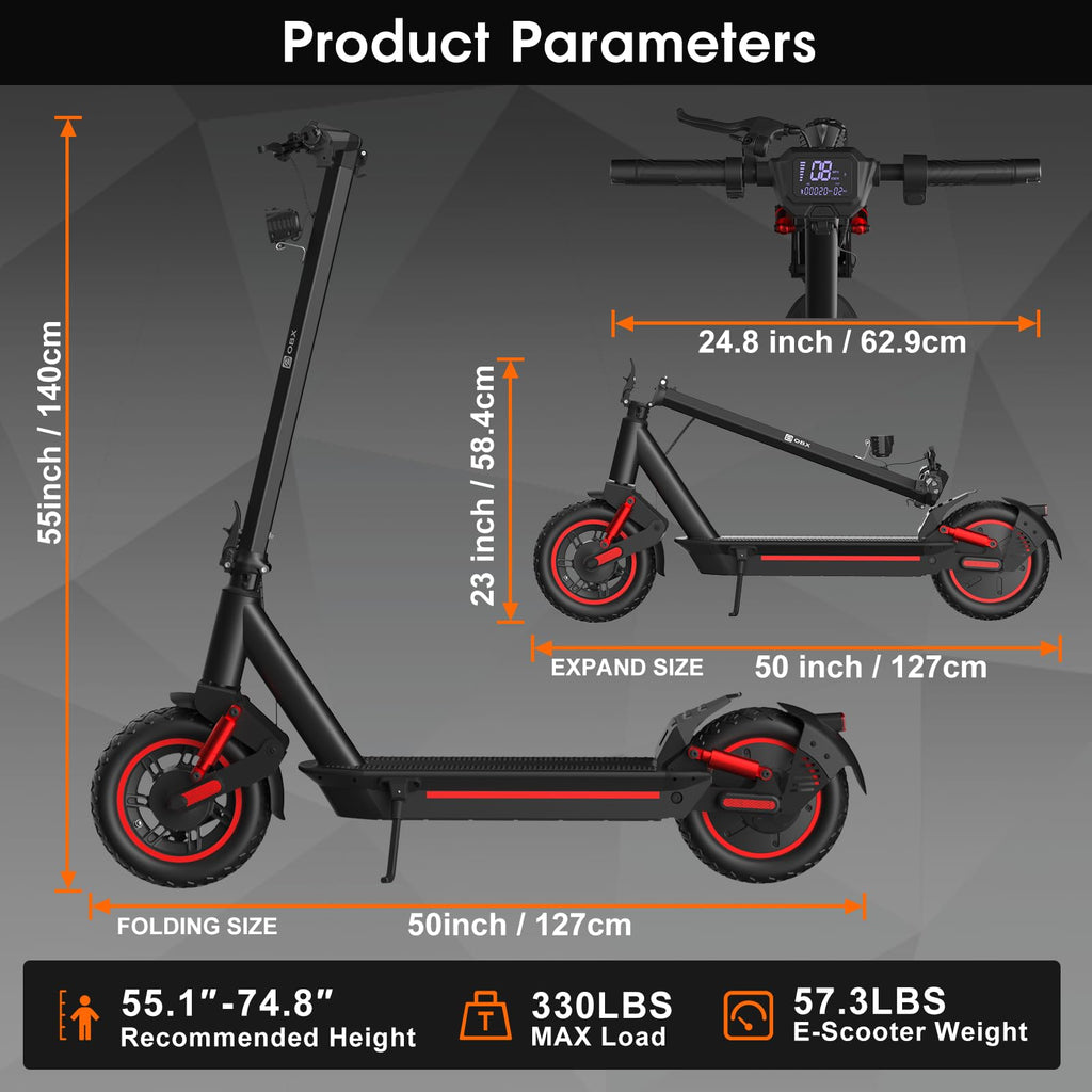 Electric Scooter for Adults, 1200W Motor, 30 MPH, 33 Miles Range, Foldable Q5882
